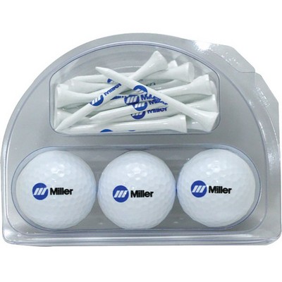 3-Ball Tournament Pack with 3 1/4" Tees