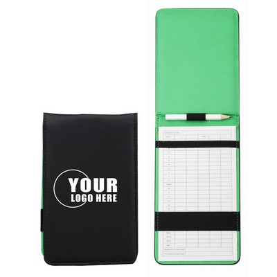 Golf Scorecard Holder PU Leather With Pencil