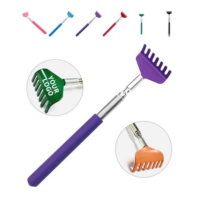 Extendable Stainless Steel Back Scratcher Telescoping Pole Anti-Slip Handle