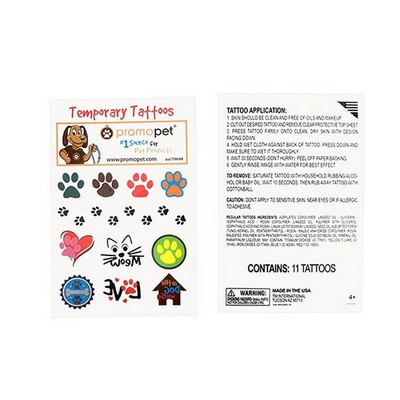 Pet Theme Temporary Tattoos