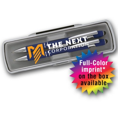 Rita Pen & Pencil Set - Soft Touch Metal - Engraved
