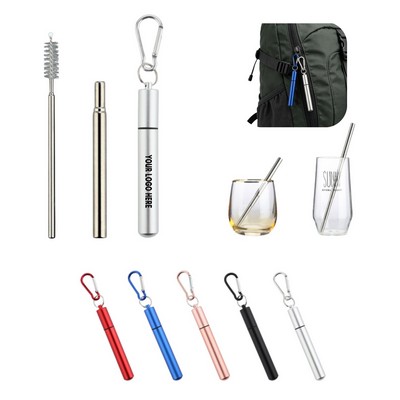 Portable Stainless Steel Telescopic Straw