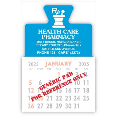 Designer Shaped Kwik-Stik Smooth Vinyl Calendar w/ Triangular Top