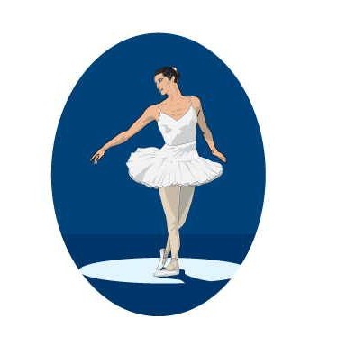 Ballerina Promotional Magnet w/ Strip Magnet (12 Square Inch)