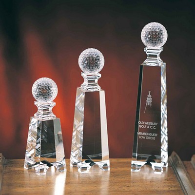 9" On Gate Tower Crystal Golf Award