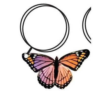 Purple & Pink Butterfly Keychain w/Mirror Back (6 Square Inch)
