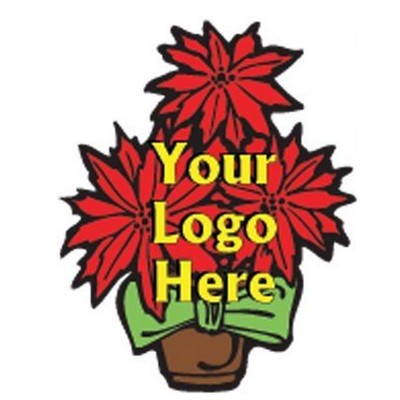 Poinsettia Christmas Badge