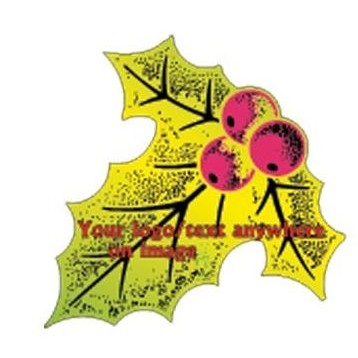 Holly Promotional Ornament w/ Black Back