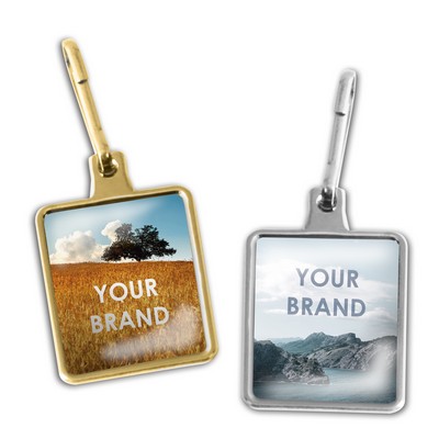 SOS Rectangle Zipper Pull (1")
