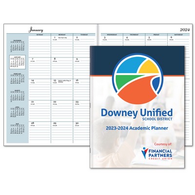 8½"x11" Paper Cover Monthly Desk Planner