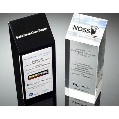 Angle Top Rectangle Paperweight Embedment (4"x2 1/8"x10")