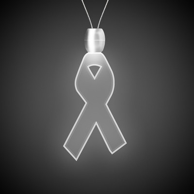 24" White Ribbon Bottle Light-Up Pendant Necklace(Pad Print)