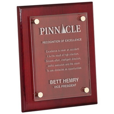 9" x 12" Rosewood & Acrylic Stand-Off Plaque