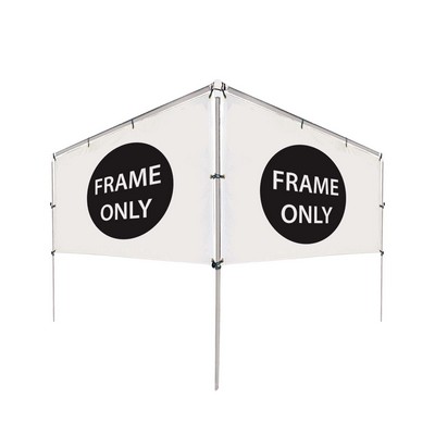 12'W x 5'H In-Ground Banner Hardware - V-Shape Banner
