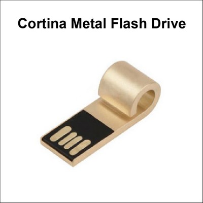 Cortina Mini Metal Flash Drive - 128 MB Memory
