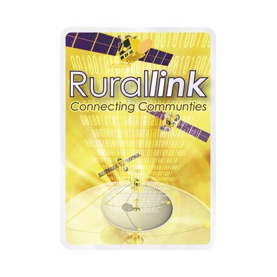 Rectangle Sticker | Round Corners | 3 1/2" x 5" | Clear Static | Static Face | Digital