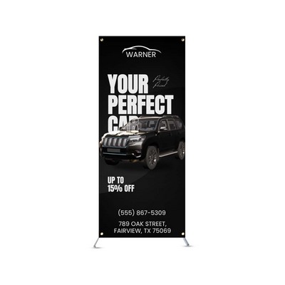 2.5' x 6.5' Adjustable X Banner Stands Package