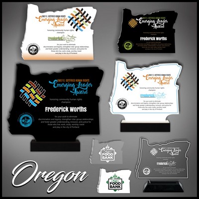 8" Oregon Black Budget Acrylic Award