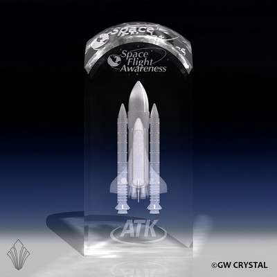 Dome Top Series Crystal Award (6" x 2 ¾" x 2 ¾")