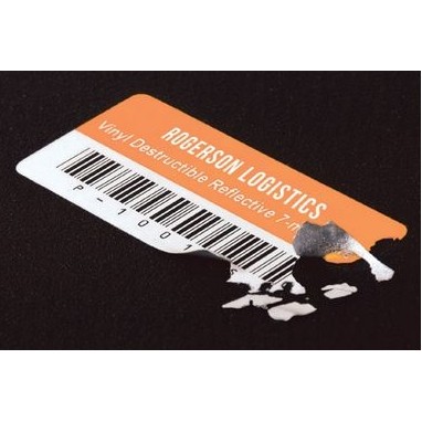 White Destructible Vinyl Asset Tag