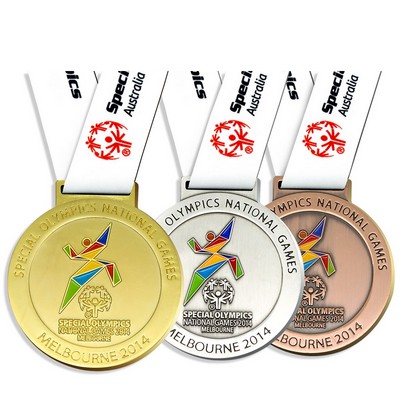 Custom Shape Die Struck Soft Enamel Medals - 1.5"