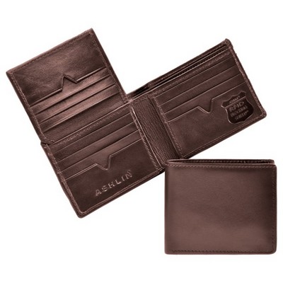 Ashlin® Designer Dermot Expresso Brown Men's RFID Blocking Wallet w/Flip-Up Section