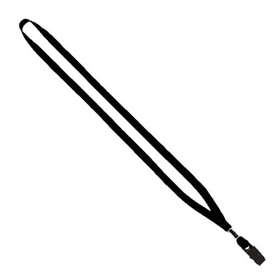 1/2" Cotton Lanyard with Metal Crimp & Bulldog Clip