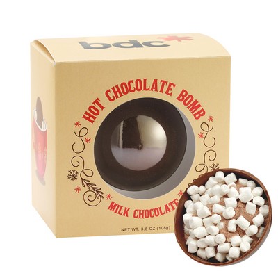 Mega Hot Chocolate Bomb in Window Box - Milk Chocolate