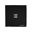 22" Silk Screened Solid Black Cotton Bandana(Silk Screened)