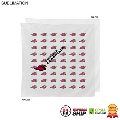 24 Hr Express Ship - White Square Bandana, Sublimated Full Color Logos (22"x22")