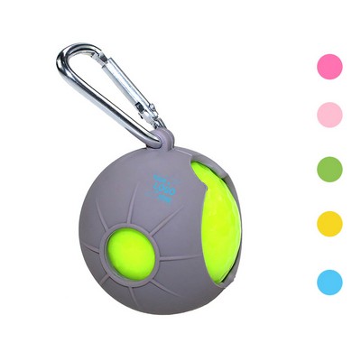 Silicone Protective Golf Ball Sleeve w/Carabiner