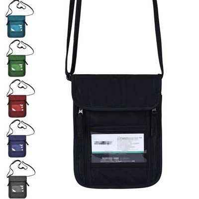 Travel Passport Holder Security Neck waterproof Pouch Wallet RFID Blocking