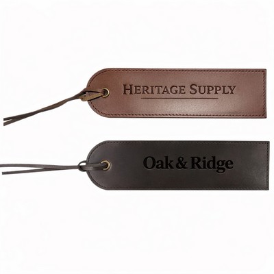 2"x7" Debossed Genuine Leather Bookmark