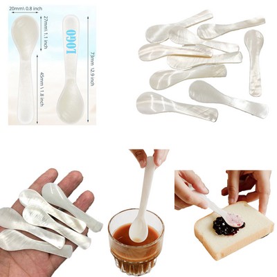 3" Natural Pearl Caviar Shell Spoon