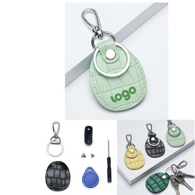 Pu Leather Keychain With Pocket