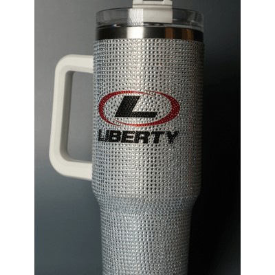 40 Ounce Stainless Steel Rhinestone Tumbler