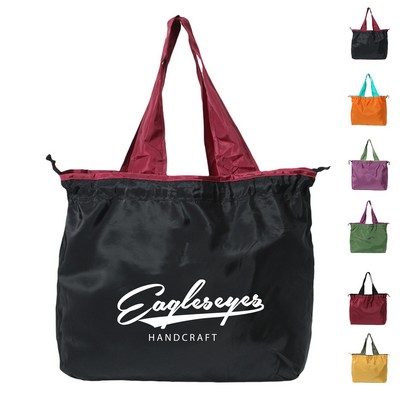 Large Capacity Foldable Drawstring Shopping Bag