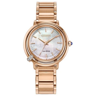 Citizen Watch Ladies' Arcly Stainless Steel Bracelet Watch White Mop Dial