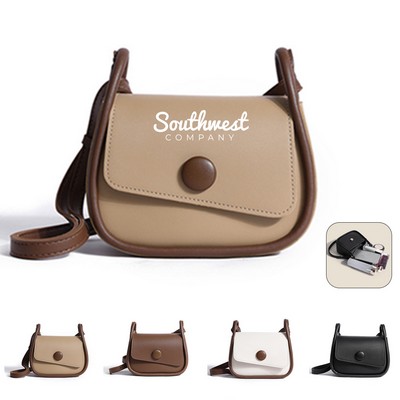 Adjustable PU Crossbody Bag