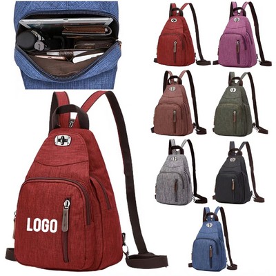 Retro Chest Crossbody Sling Bag Small Backpack Shoulder Bags