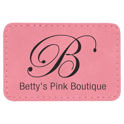 Rectangle Leatherette Patch with Adhesive