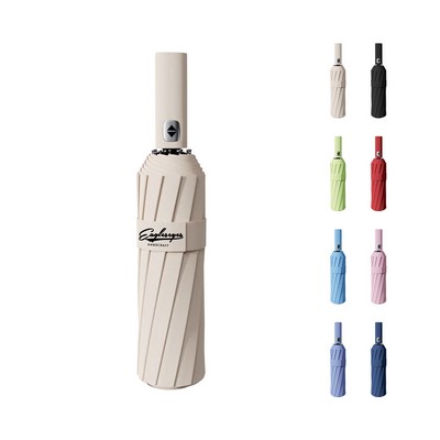 24-Rib UV Protection Automatic Folding Beach Umbrella