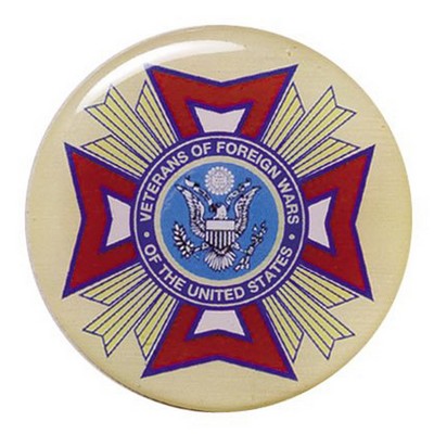 2: V.F.W. Mylar Medallion with Clear Epoxy Dome