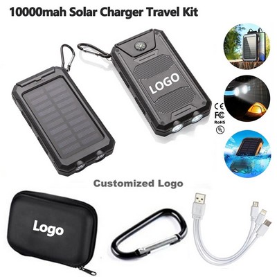 High Quality Solar Power Bank Travel Set 10000mah