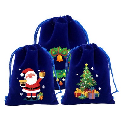 Full Color Velvet Drawstring Bag