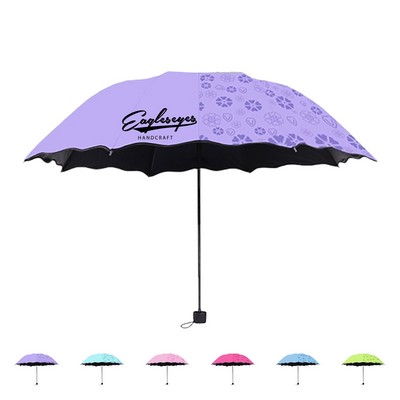 Sun Guard Flowerprint Compact Umbrella
