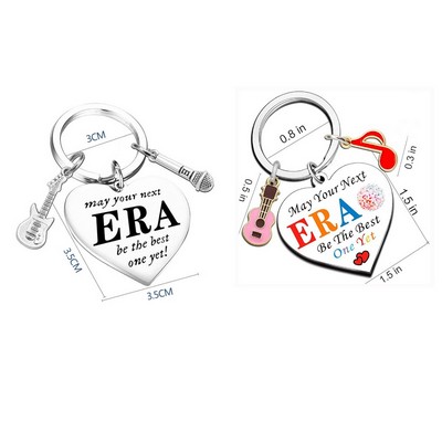 Color customization Metal Heart Key Chain