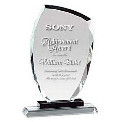Crystal Award Slant Top W/Black Riser 5X7.5"