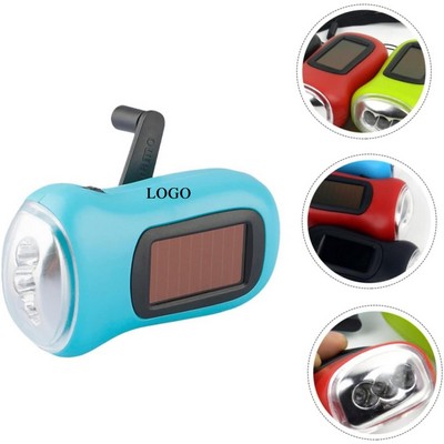 Solar Powered Hand Crank Flashlight