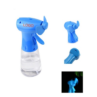 Portable Water Spray Mist Bottle Fan Handheld Mister